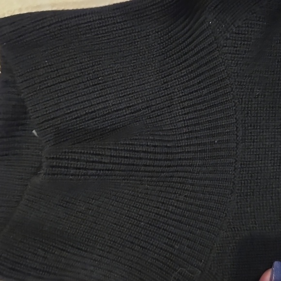 NWT Banana Republic Trendy Black 100% Merino Wool Turtleneck Sweater Dress - Picture 5 of 9